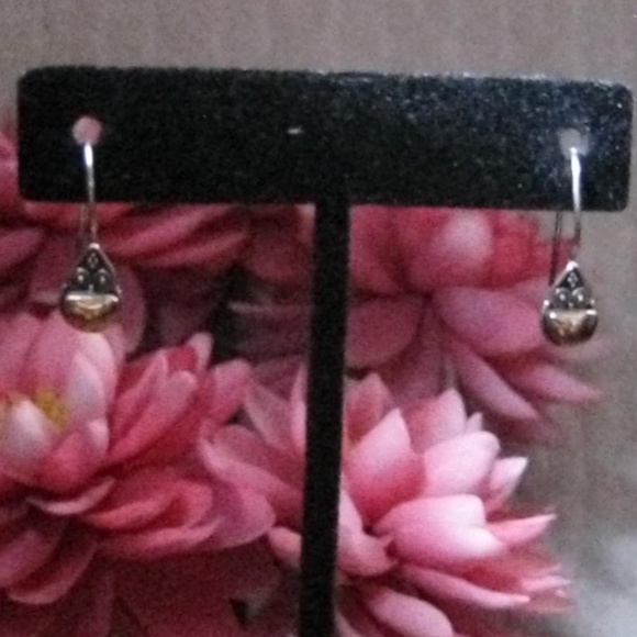 Sterling Silver and Copper Earrings - Picture 1 of 3